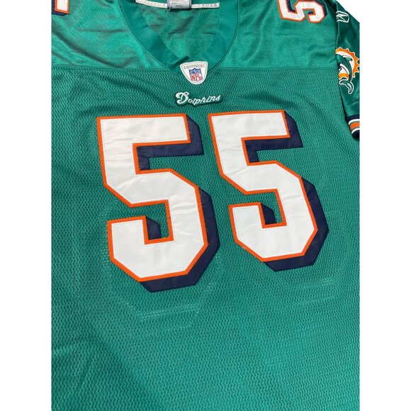 Reebok NFL Equipment Dolphins #55 mens green  Jersey Size 48 SKU 9174 - Picture 8 of 14